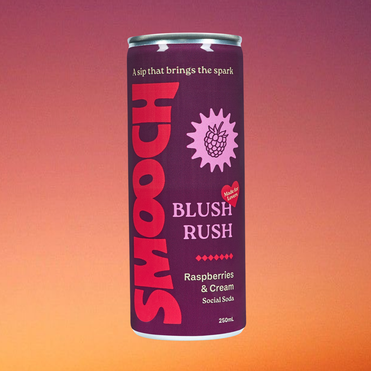 BLUSH RUSH: Raspberries & Cream Functional Soda