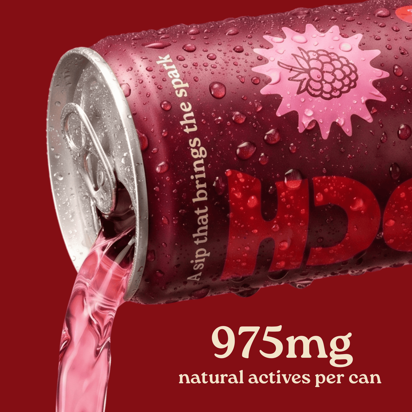 BLUSH RUSH (Raspberries & Cream Functional Soda)